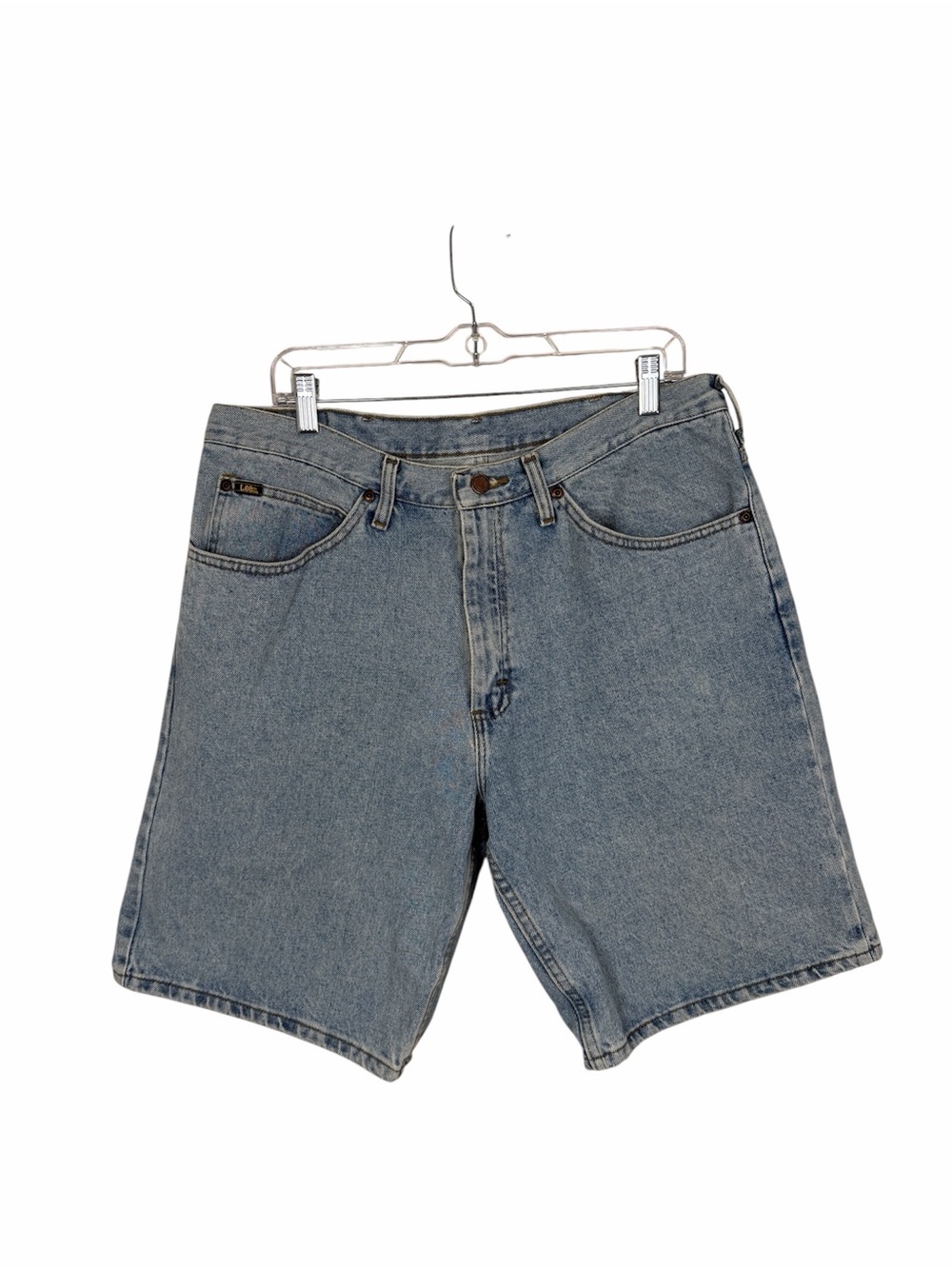 Lee Denim Shorts Size 36 Mens Vintage Light Wash Relaxed Fit 100% Cotton Classic